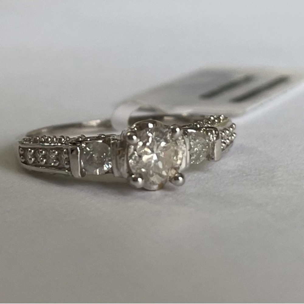 SALE!! 3/4 Total Ct Diamond and Solid Gold Wedding Ring